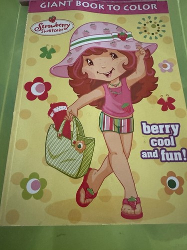 Strawberry Shortcake Giant Book to Color Berry Cool And Fun Vintage | eBay