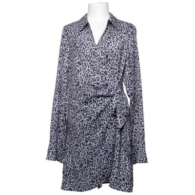 In the Style, Wickelkleid, Größe: 44, Grau/Schwarz, Polyester, Leopard #BVh