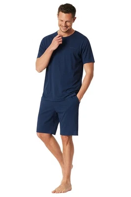 Schiesser Herren Schlafanzug kurz Modern Bonded Baumwolle Modal Single Jersey - Bild 1 von 4