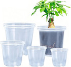 Clear Nursery Pots 10 20 Pack Variety 5 Sizes Drainage Holes Transparent Plastic