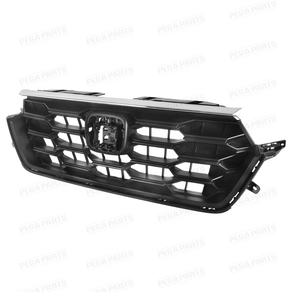 For 2023-2024 Honda CR-V CRV Sport Hybird Front Bumper Upper Grille Chrome Black Foto 3 de 4