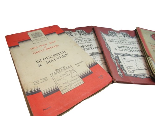 Job Lot x 9 of Vintage Ordinance Survey 1 Inch Maps Of England And Wales 1950/60 - Picture 3 of 24
