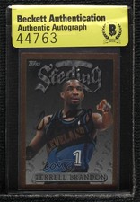 BAS 1996-97 Topps Finest Common Bronze Terrell Brandon #51 Authentic Auto 3c7