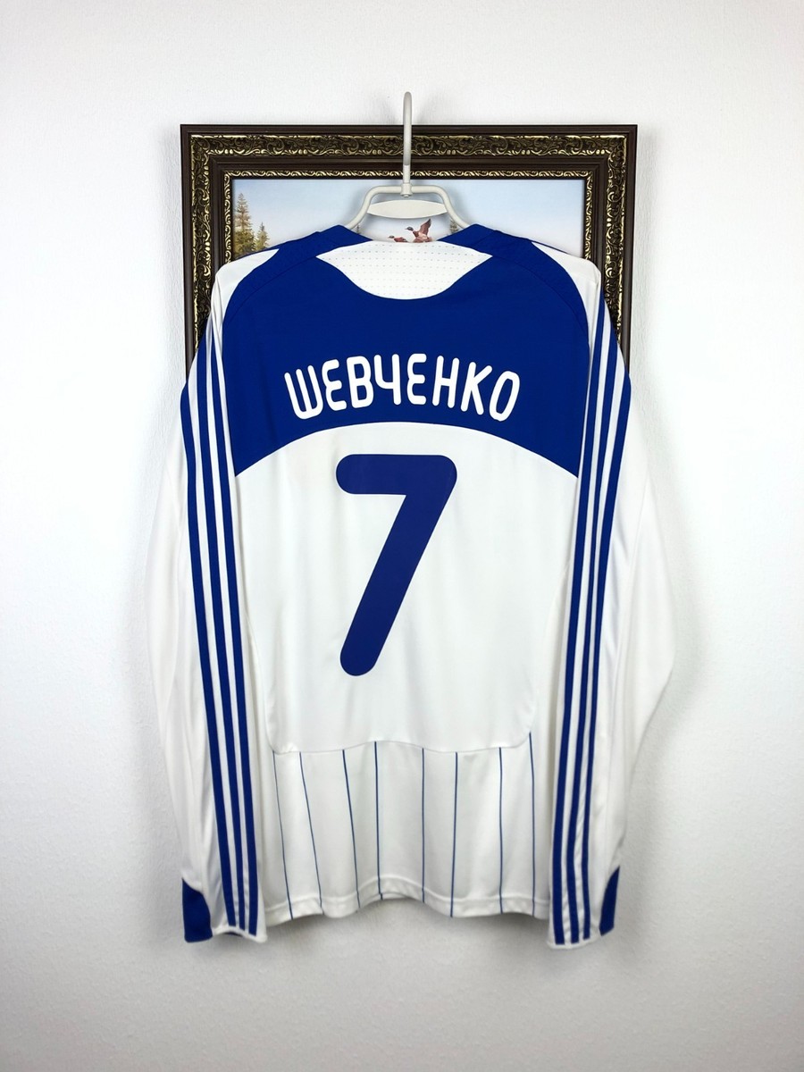 Dynamo Kiev Home football shirt 2008 Long Sleeve 7 Shevchenko