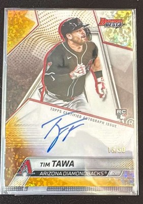 2025 Bowman's Best - Best of 2025 Autographs Gold Refractors #B25-TT Tim Tawa