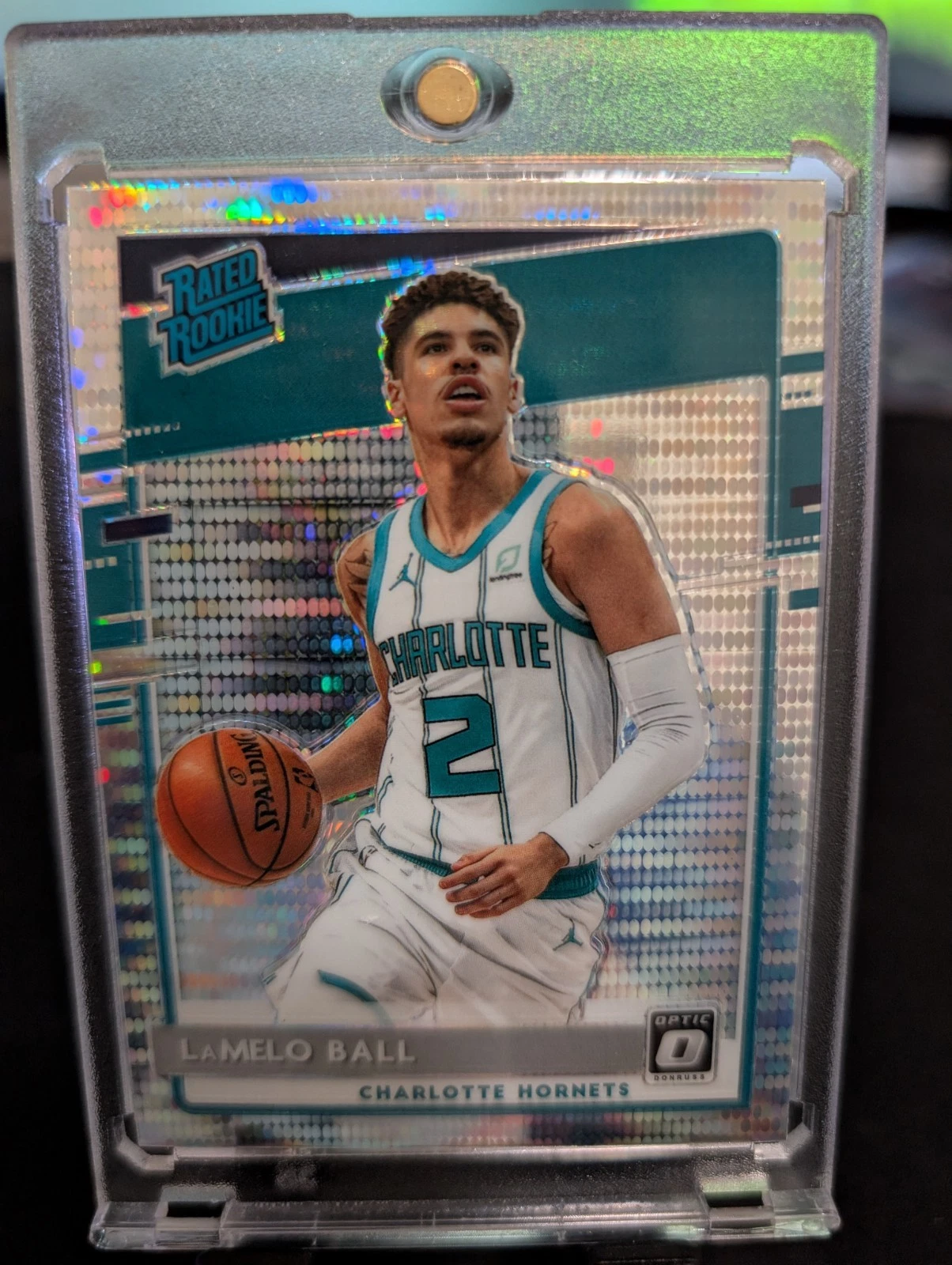 2020-21 Donruss Optic LaMelo Ball Silver Pulsar Prizm Rated Rookie #153 (RC)