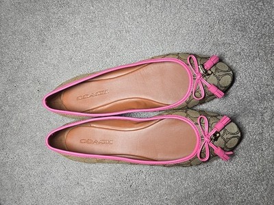 COACH BENNI SIG JACQ FLATフラットパンプス　コーチ Coach Benni Signature Jacqueline Ballet Flat Shoes. Women's | eBay