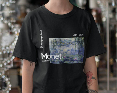 Monet Water Lilies Shirt Aesthetic Art Impressionism 100% Cotton  Unisex Tee