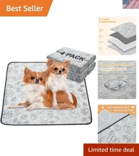 Washable Puppy Pads, 4 Pack - Non Slip, Absorbent
