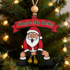 Funny Christmas Ornaments 2025 - White Elephant Gifts  Wooden Hanging Decor ...