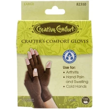 Dritz 823CG-10 Creative Comfort Crafter's Comfort Gloves 1 Pair-Large