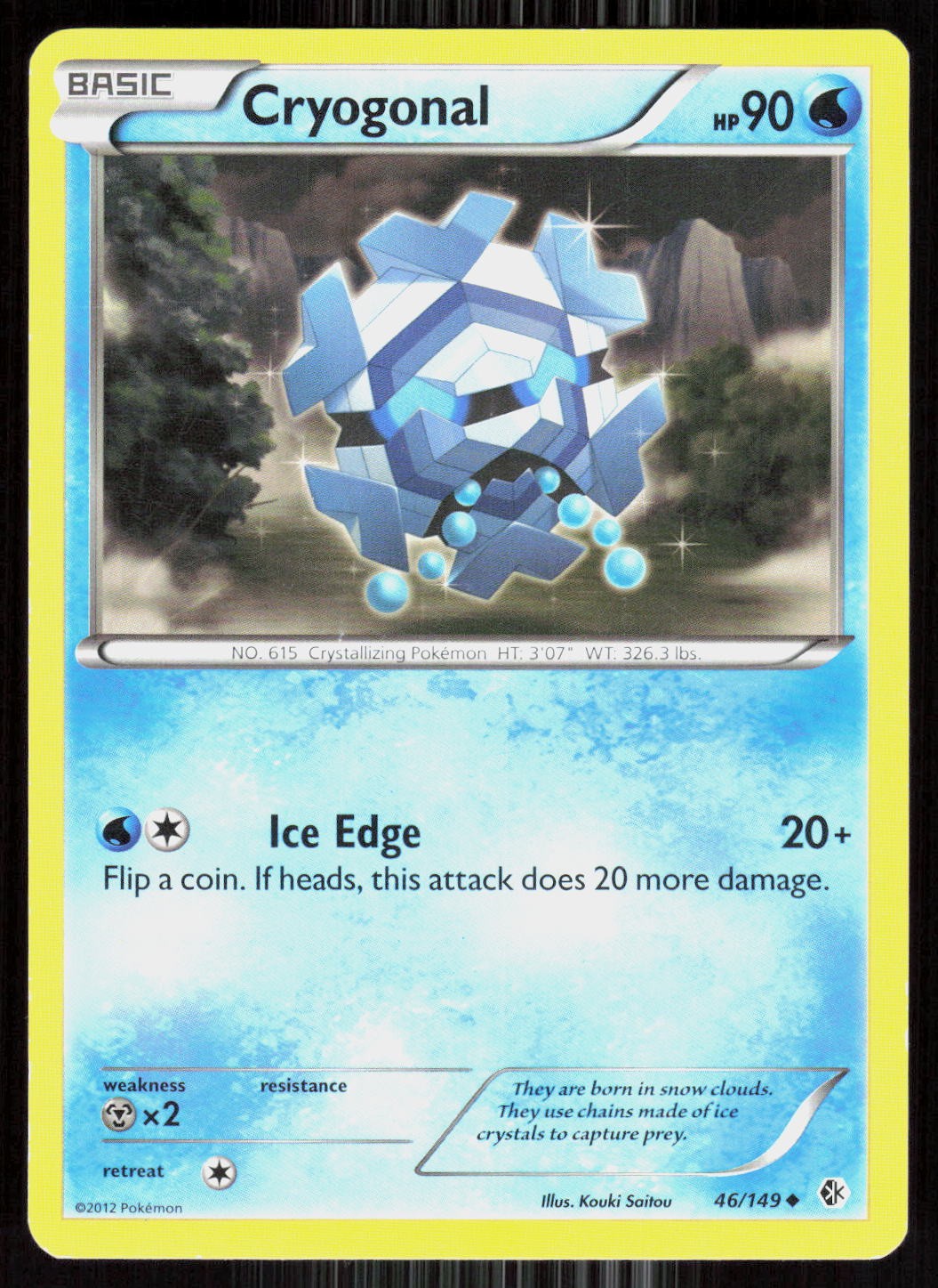 Boundaries Crossed Cryogonal 46/149 Uncommon Pokemon LP Kouki Saitou