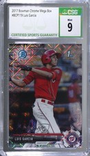 2017 Bowman Chrome Prospects Mega Box Refractor Luis Garcia CSG 9 Mint ll2