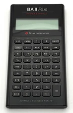 Texas Instruments BA II Plus Professional Financial Calculator Pro *Tested* VGC