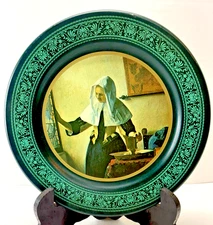 Vintage Reproduction "Woman at the Window" Plaque By Dutch Master Jan Vermeer