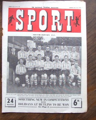 Vintage SPORT Magazine August 25th 1950 SOUTHAMPTON FC plus other sports
