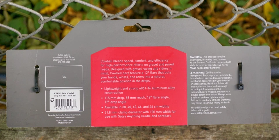 Salsa Cowbell Handlebar Gravel Race Drop Bar Road Bike Crust SimWorks Adventure - Image 3 of 4