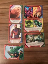 (6) Marvel Recharge Cards Blob Magneto + Others 
