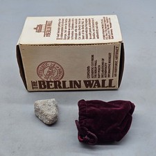 Vintage 1989 Authentic Berlin Wall Piece with Pouch & COA Booklet Hyman Products