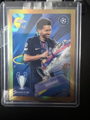 Topps Chrome Ucc UEFA 2025/26 Marquinhos Champions Gold /50 SSP #CC-3 PSG