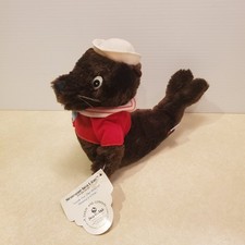 vintage Dakin 10 inch Sea World Seamore Sea Lion bean bag plush animal with tag