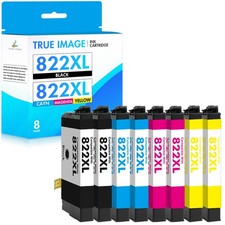 8Pack 822XL T822XL Ink Cartridge For Epson WorkForce Pro WF-3820 WF-4834 WF-4833