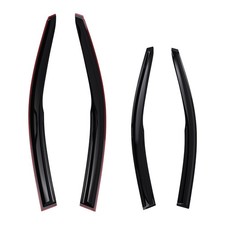 4pc Window Vent Visor Guards For Toyota Corolla 2009-2013 Outside Mount Black 4pc Window Vent Visor Guards For Toyota Corolla 2009-2013 Outside Mount Black