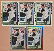 (5) Craig Biggio 2025 Donruss #85 LOT Red Blue Foil + Optic Silver Holo + Base