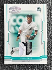 🔥LUIS CASTILLO 2004 DTT 4 COLOR GAME USED MARLINS JERSEY LOGO PATCH #'d /100!🔥