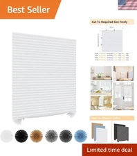 Window Blinds Cordless No Drill Cut to Size Clip On Stick On Self Adhesive Te...