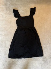 SHEIN Black Mini Dress with Ruffle Straps
