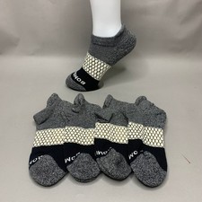 Bombas Unisex Ankle Socks 4 Pair Pack Charcoal Marl Black Size S M L XL Sport