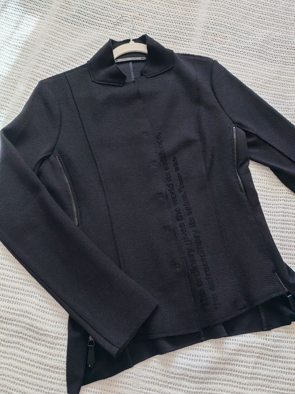 Annette Görtz x Armedangels Black Jacket Zip Minimal Avant Garde EU 38