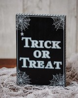 Halloween Trick Or Treat Block Aufsteller Als Dekoration