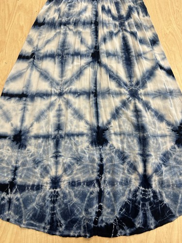 Anthropologie The Odells Skyscape blau Batik hoch niedrig Maxikleid Gr. Small - Bild 10 von 10