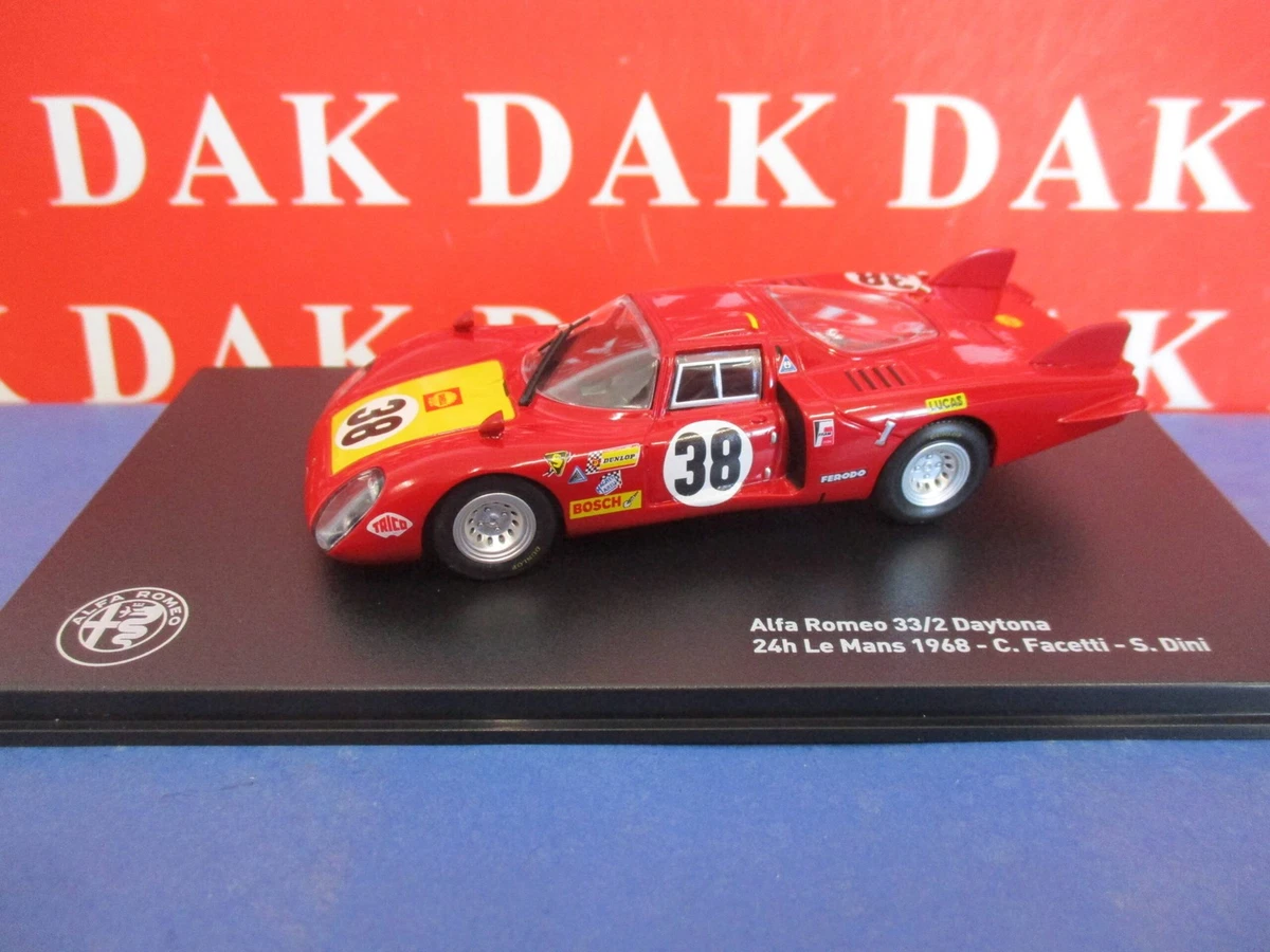 Alfa Romeo T33/2 Autodelta Spa 3° Targa Florio 1968 - Maßstab 1:43 1965-1969 24H LE MANS MOTORSPORT