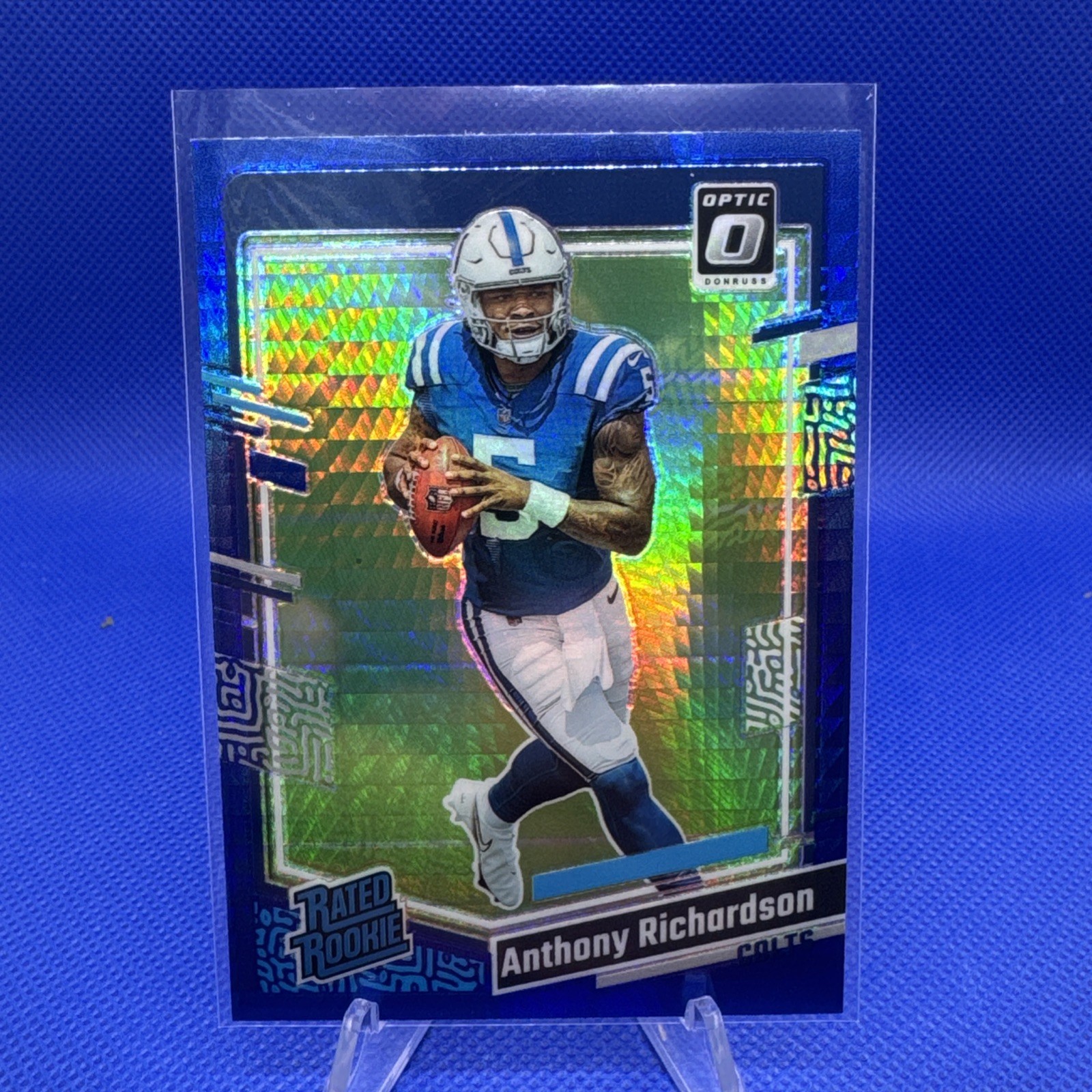 2023 Panini Donruss Optic -Anthony Richardson #247 Blue Hyper Prizm (RC)