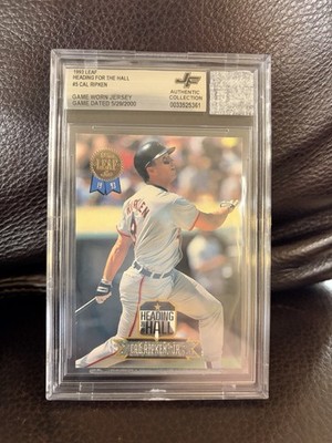   Cal Ripken Jr. Game-Worn Jersey Patch Card   HOF Insert (Beckett Slabbed)  