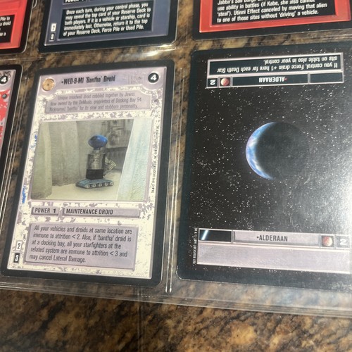 Carte collezionabili Star Wars 1996 CCG in raccoglitore carte bordo nero mai giocate lotto I - Foto 17 di 24