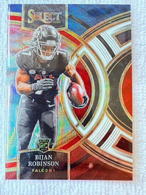 BIJAN ROBINSON 2023 Select Premier Level Rookie Tri-Color Prizm #/225 Falcons RC