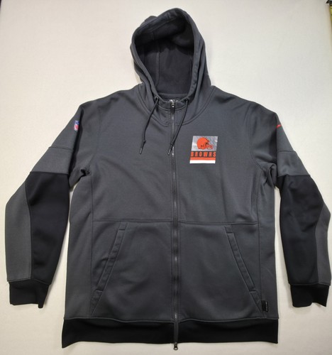 Cleveland Browns Nike Full Zip Hoodie Mens XL On Field Jacket Limited Use - Picture 2 of 10
