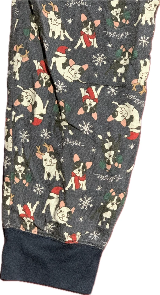 Boston Terrier con astas/bufanda roja/pijama sombrero de Santa/pantalones de salón talla mediana Foto 2 de 4