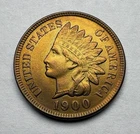 1900 Indian Head Cent Penny Uncirculated 4 Diamonds Absolute Beauty