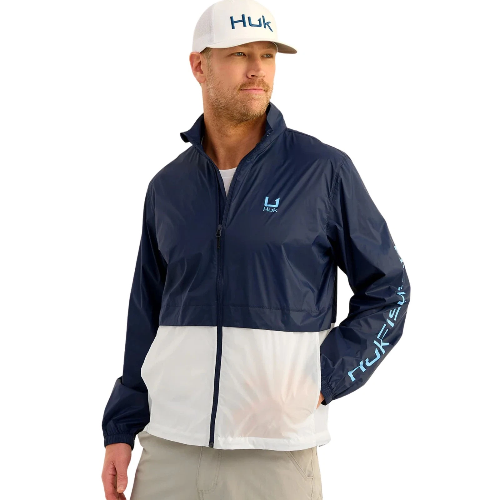 Huk Tradewinds Men's Rain Jacket, Naval Academy, XX-Large