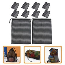 0Pcs Mesh Bag Drawstring Net Bag Multi-Functional Mesh Bag for Sport Swimming