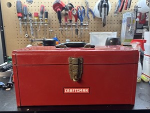 Vintage Red Craftsman Toolbox Metal