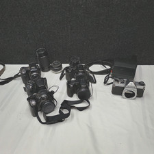 mixed camera lot. For Parts. Nikon, Kodak, Polaroid, Cannon, 7 cameras,3 lenses