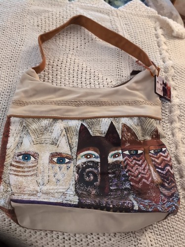 Egyptian Cat LAUREL BURCH Purse Tote, Cute Cat Bag Shoulder D4
