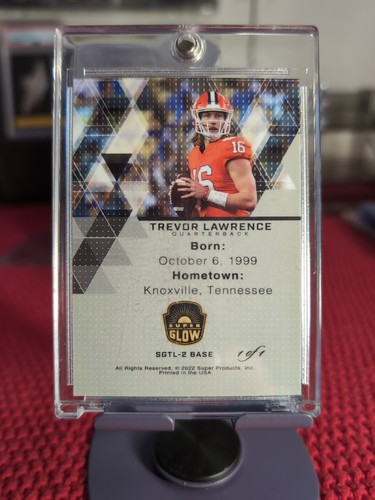 2022 1st Ever Super Glow Orange Swirl 1/1 Trevor Lawrence #SGTL-2 Base - Picture 4 of 4