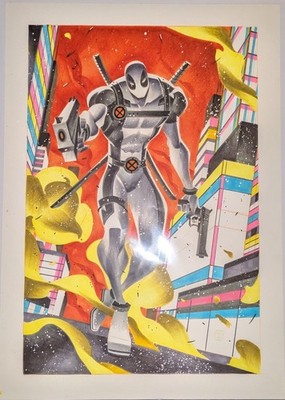 Marvel  X-Men (X-Force) Deadpool Thony Silas Original Art Drawing 16.5 x 23.5 in